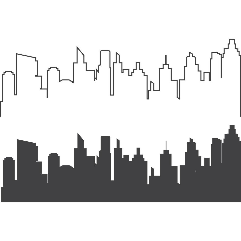 stad skyline achtergrond vector