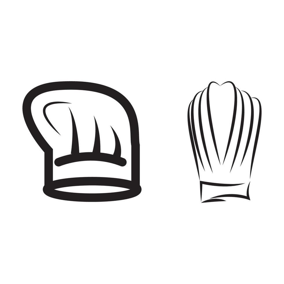 hoed chef-kok logo sjabloon vector