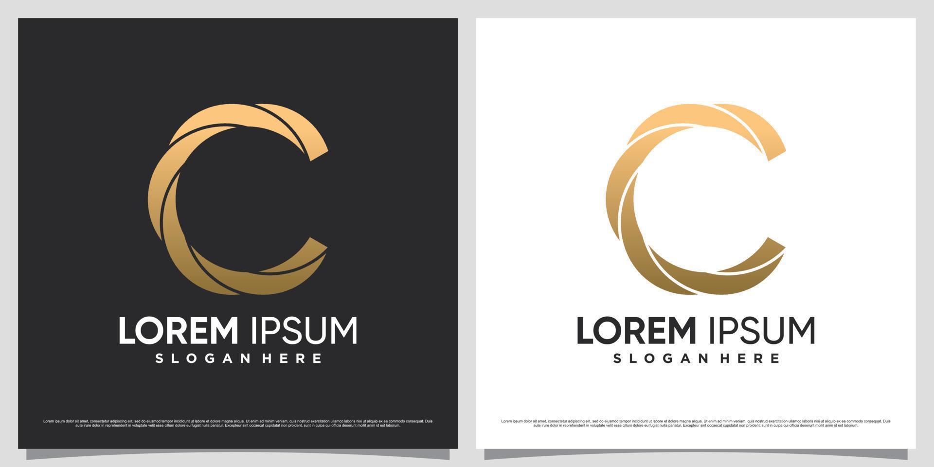 eerste brief c logo ontwerp voor bedrijf icoon met modern concept en creatief element vector