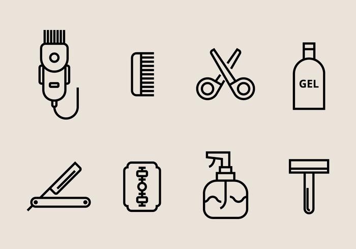 Hair Clippers Pictogrammen vector