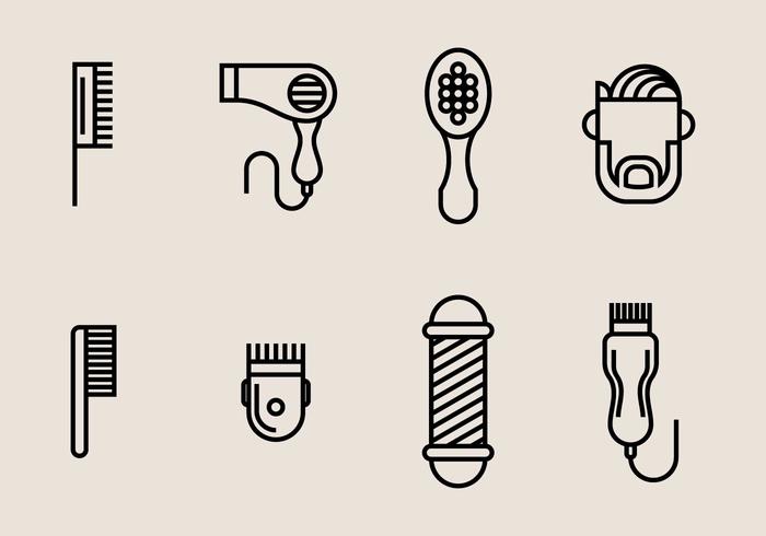 Hair Clippers Pictogrammen vector