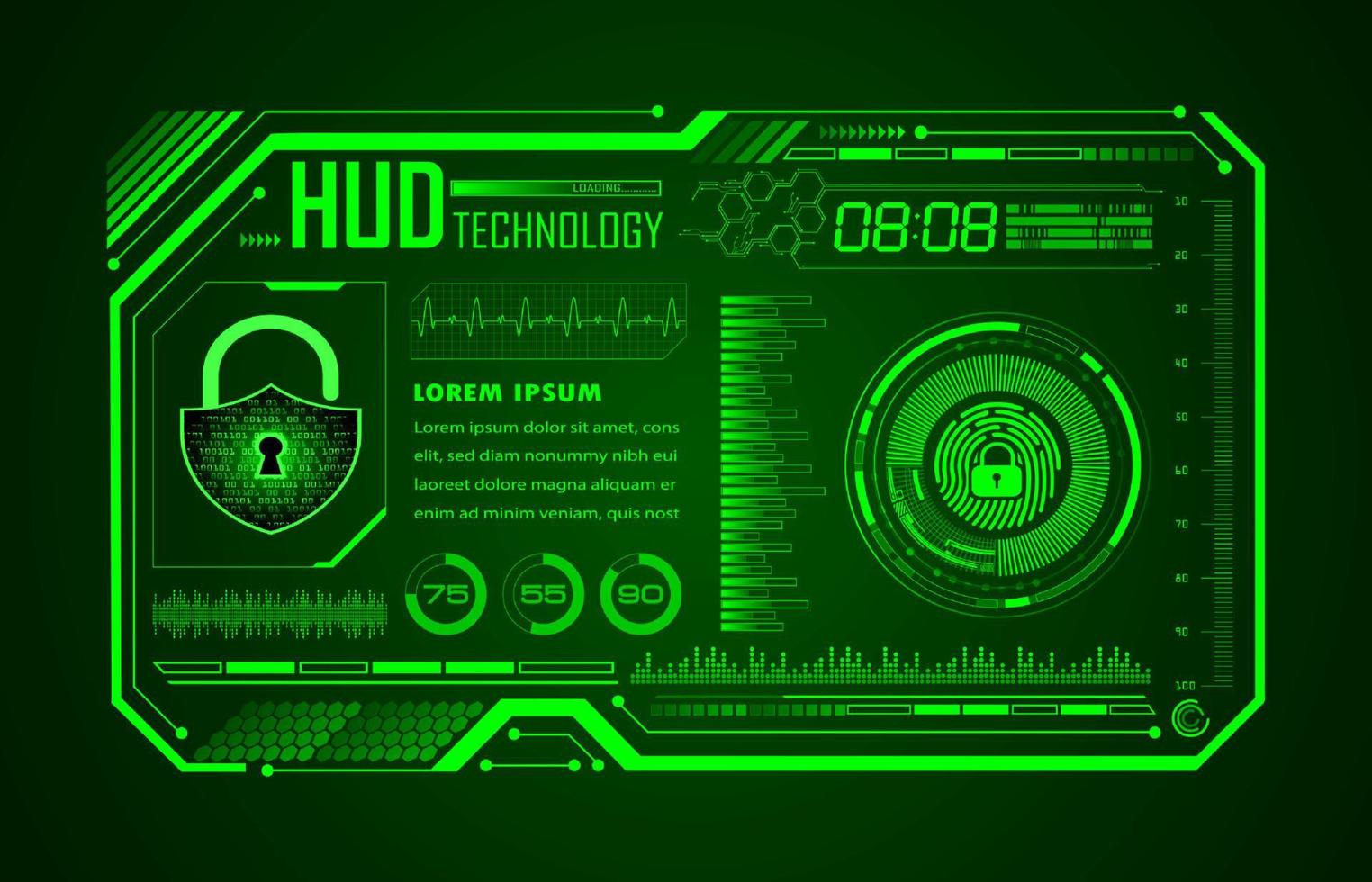 modern hud technologie achtergrond vector