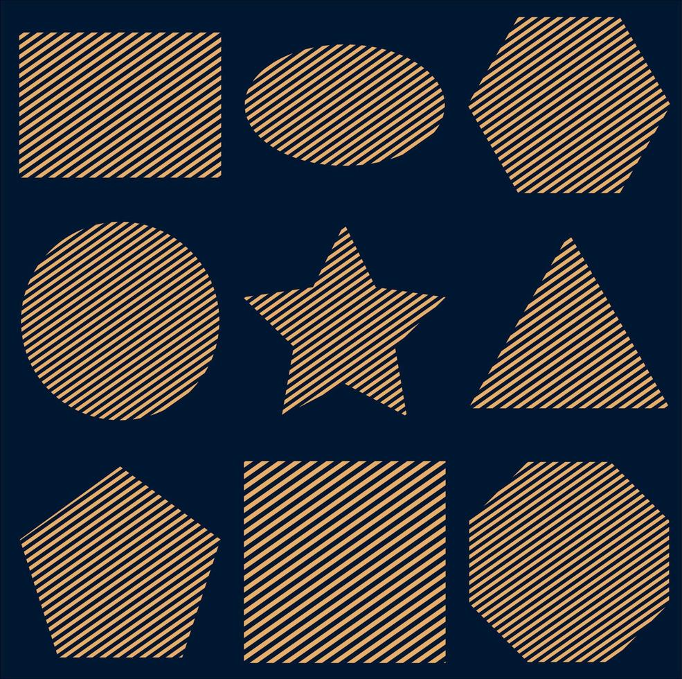 illustratie van divers patronen met diagonaal patronen vector