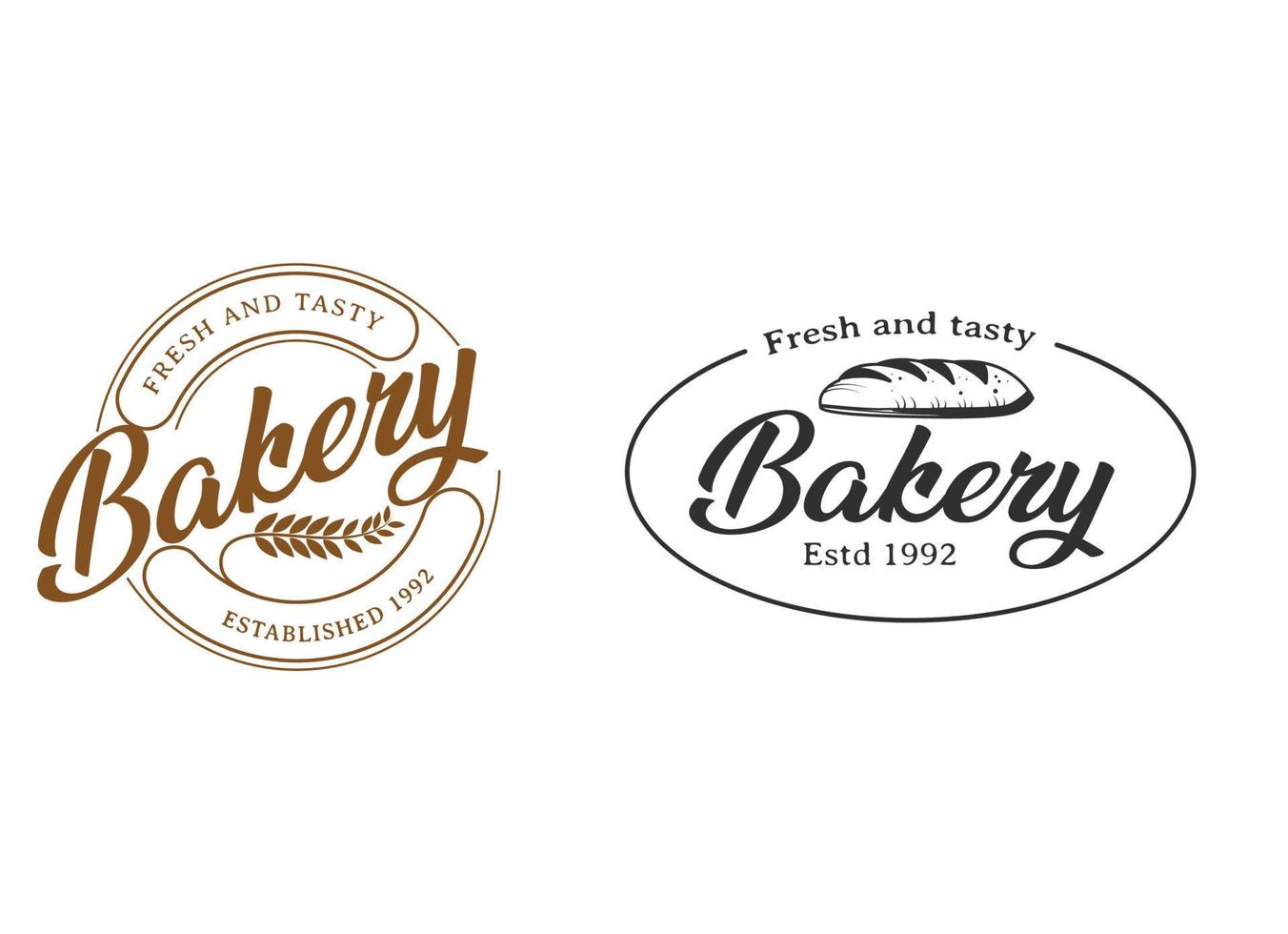 bakkerij en taart winkel logo ontwerp sjabloon vector