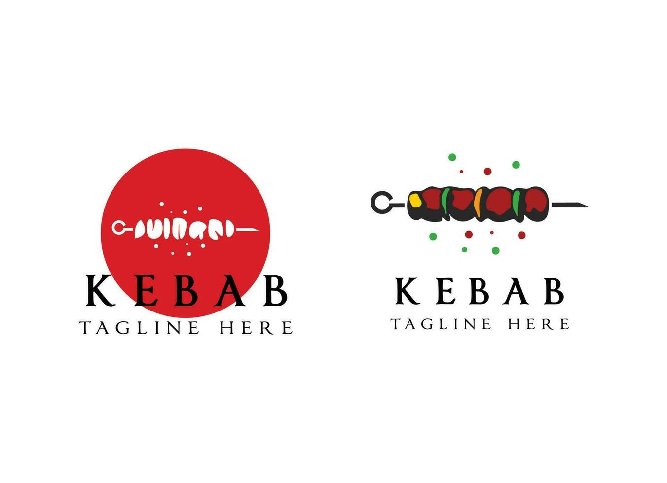 shish kebab logo ontwerp vector