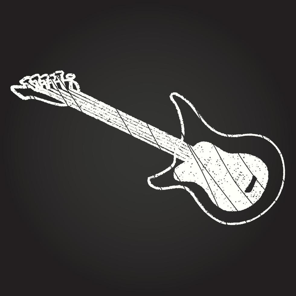 elektrische gitaar krijttekening vector