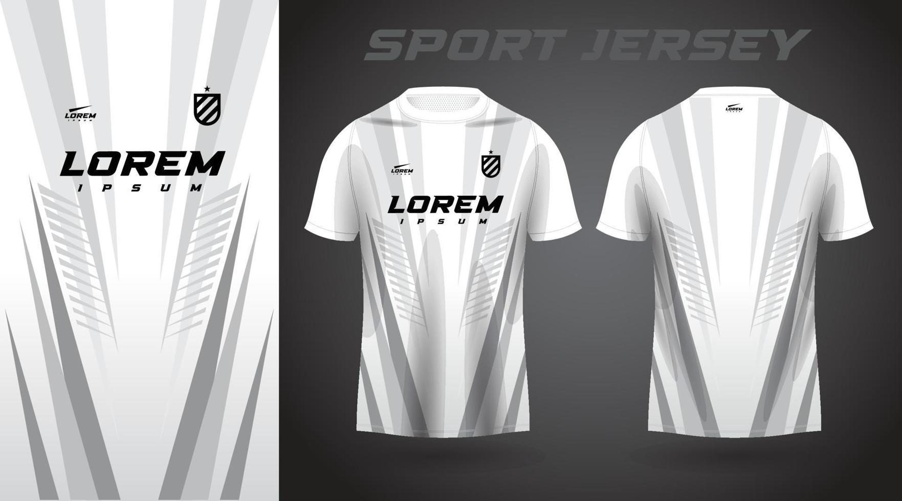 wit grijs overhemd sport Jersey ontwerp vector