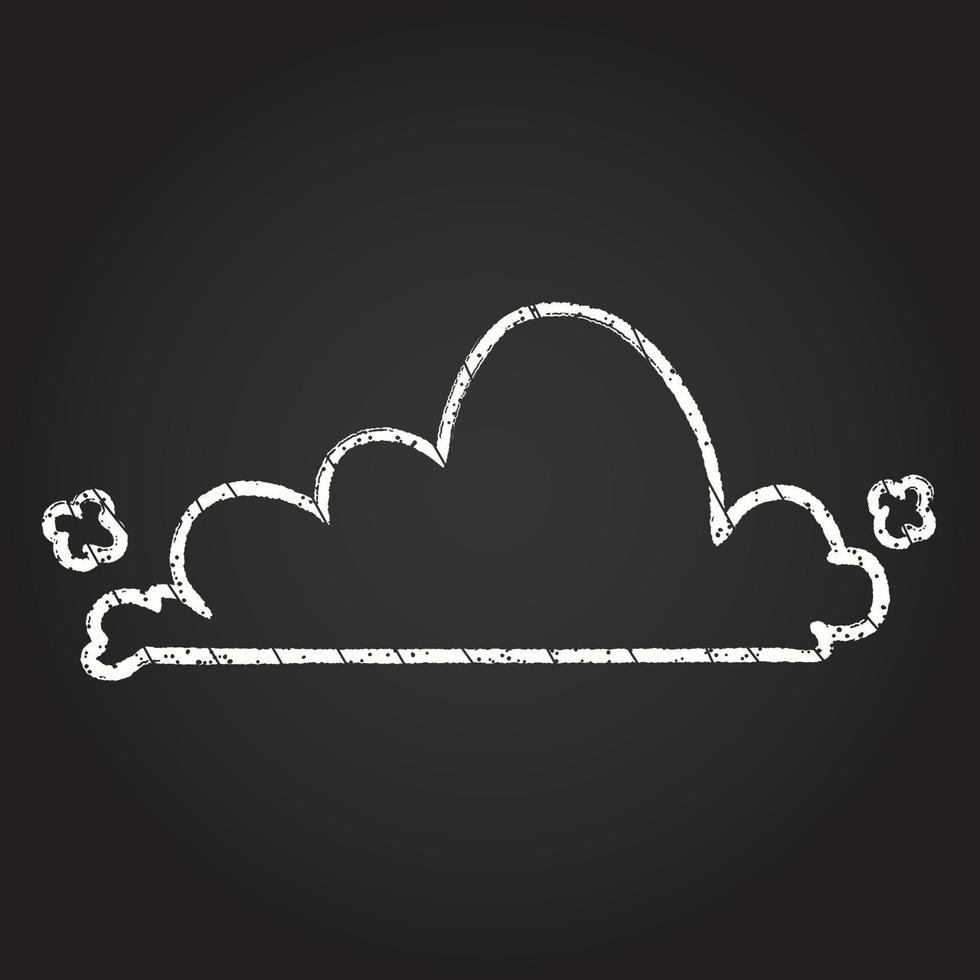 wolken krijt tekening vector