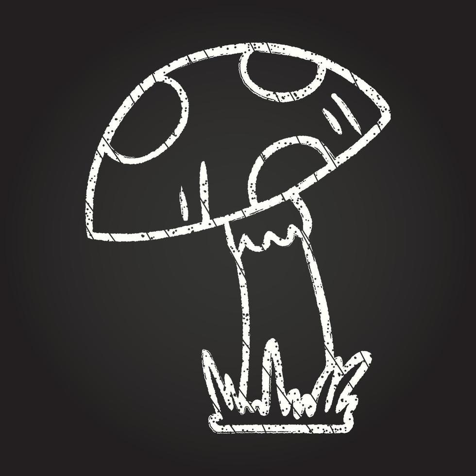 paddenstoel krijt tekening vector