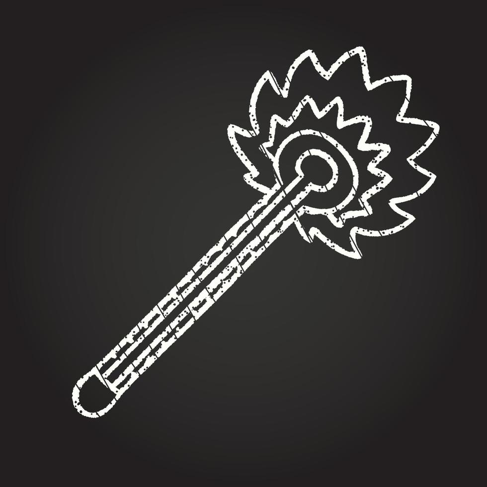 thermometer krijt tekening vector