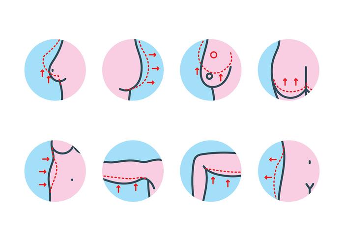 Plastic Chirurgie Pictogram Vectors