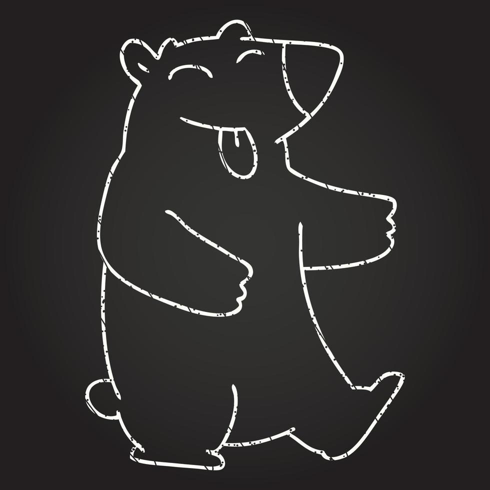 ijsbeer krijt tekening vector