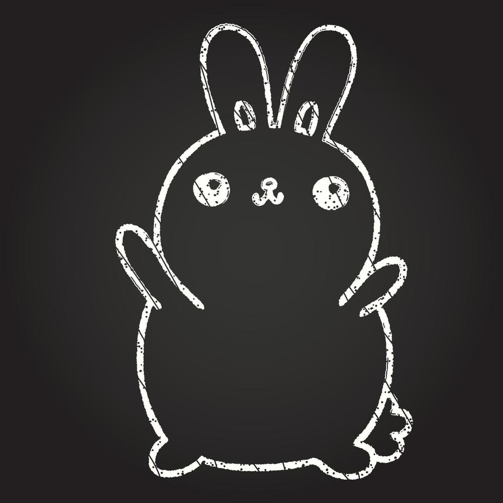 konijn krijt tekening vector