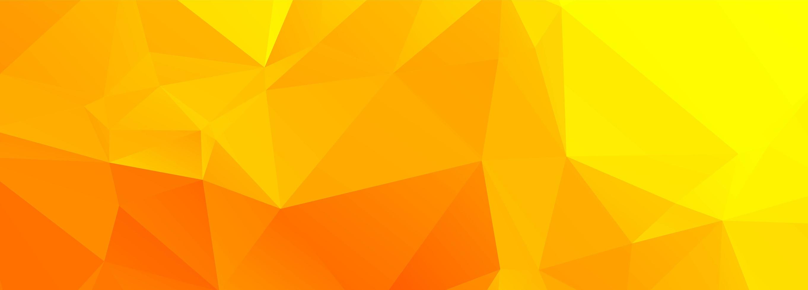 abstracte oranje en gele veelhoekbanner vector