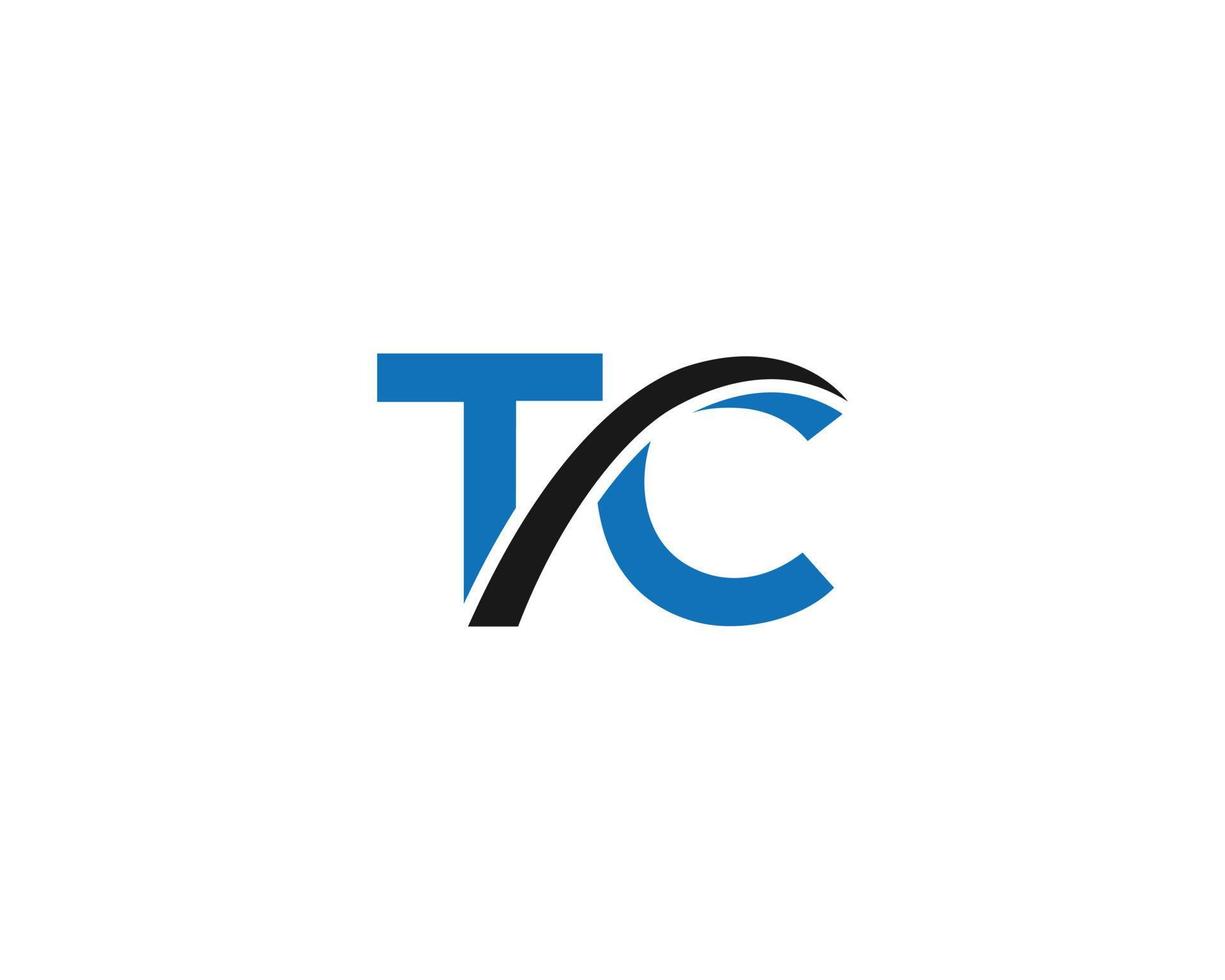 brief tc logo ontwerp inspiraties premie concept vector symbool sjabloon.