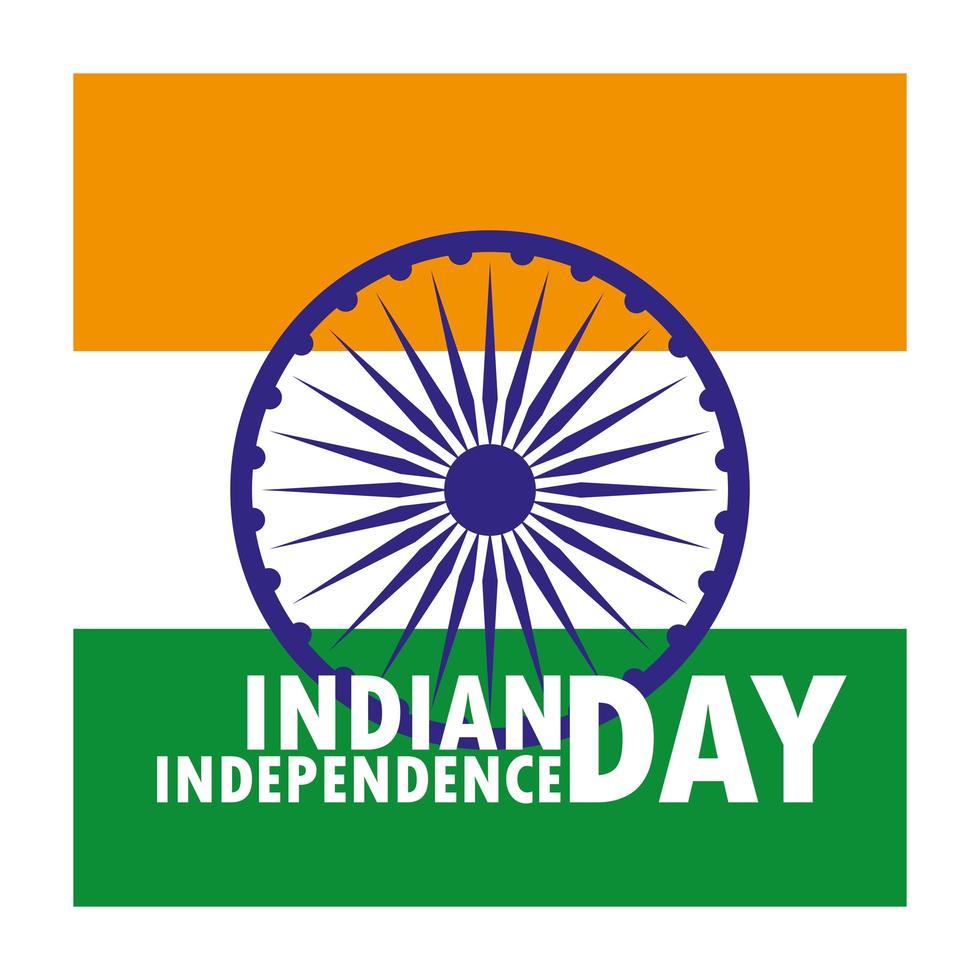 Indiase onafhankelijkheidsdag poster met vlag vector