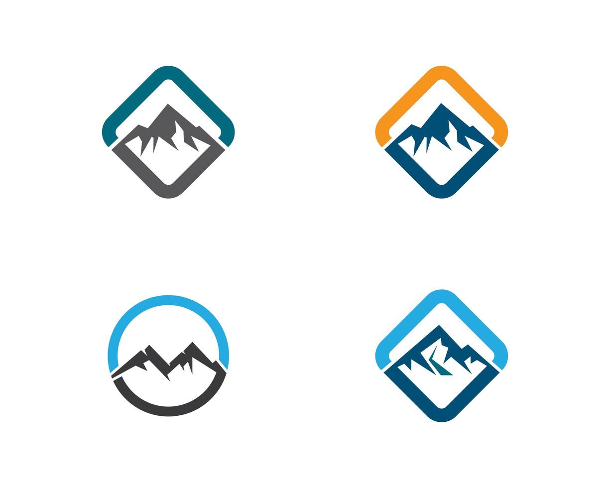 berg logo set vector