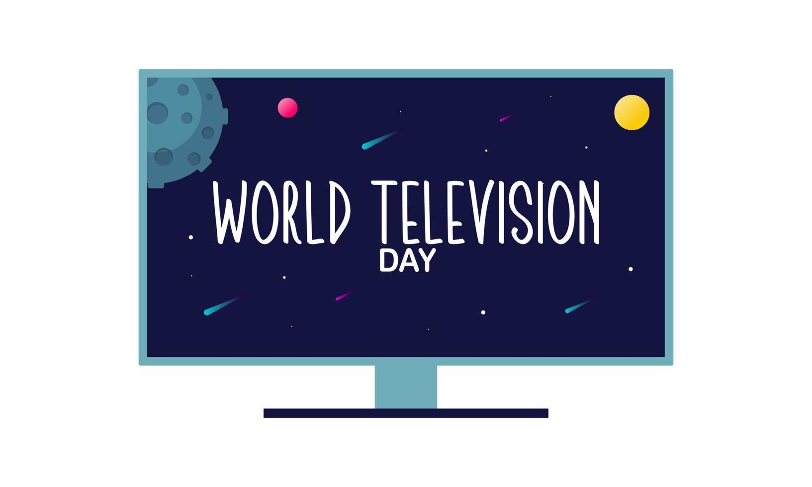 wijnoogst televisie tekenfilm illustratie. wereld televisie dag illustratie vector