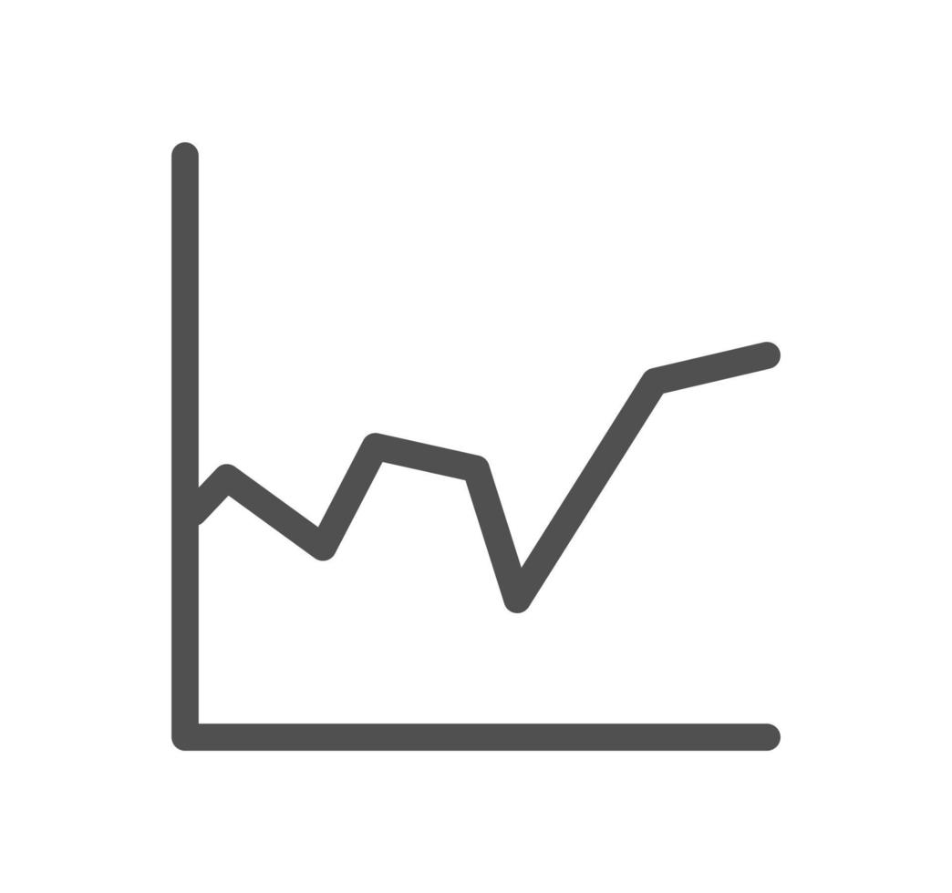 diagram icoon schets en lineair vector. vector