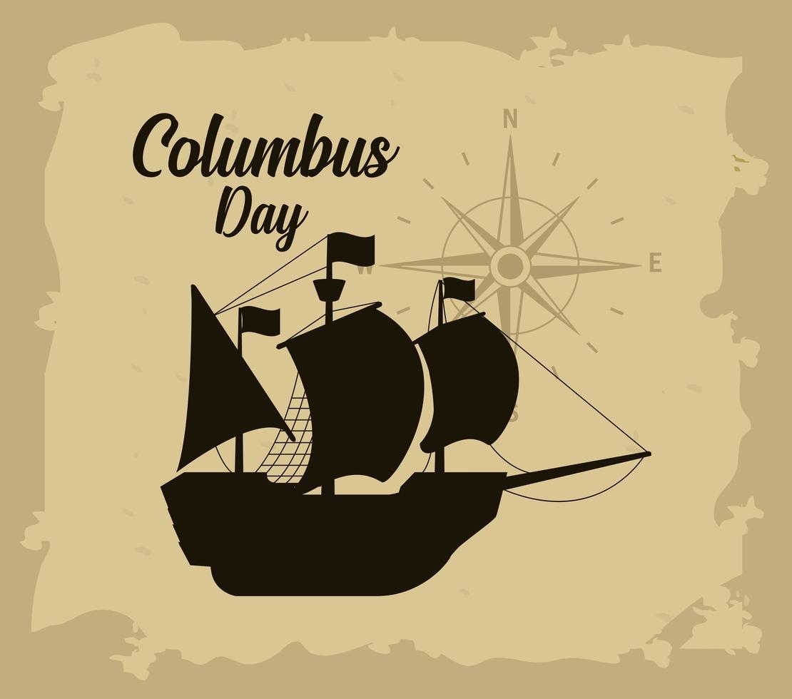 Columbus Day wenskaart vector