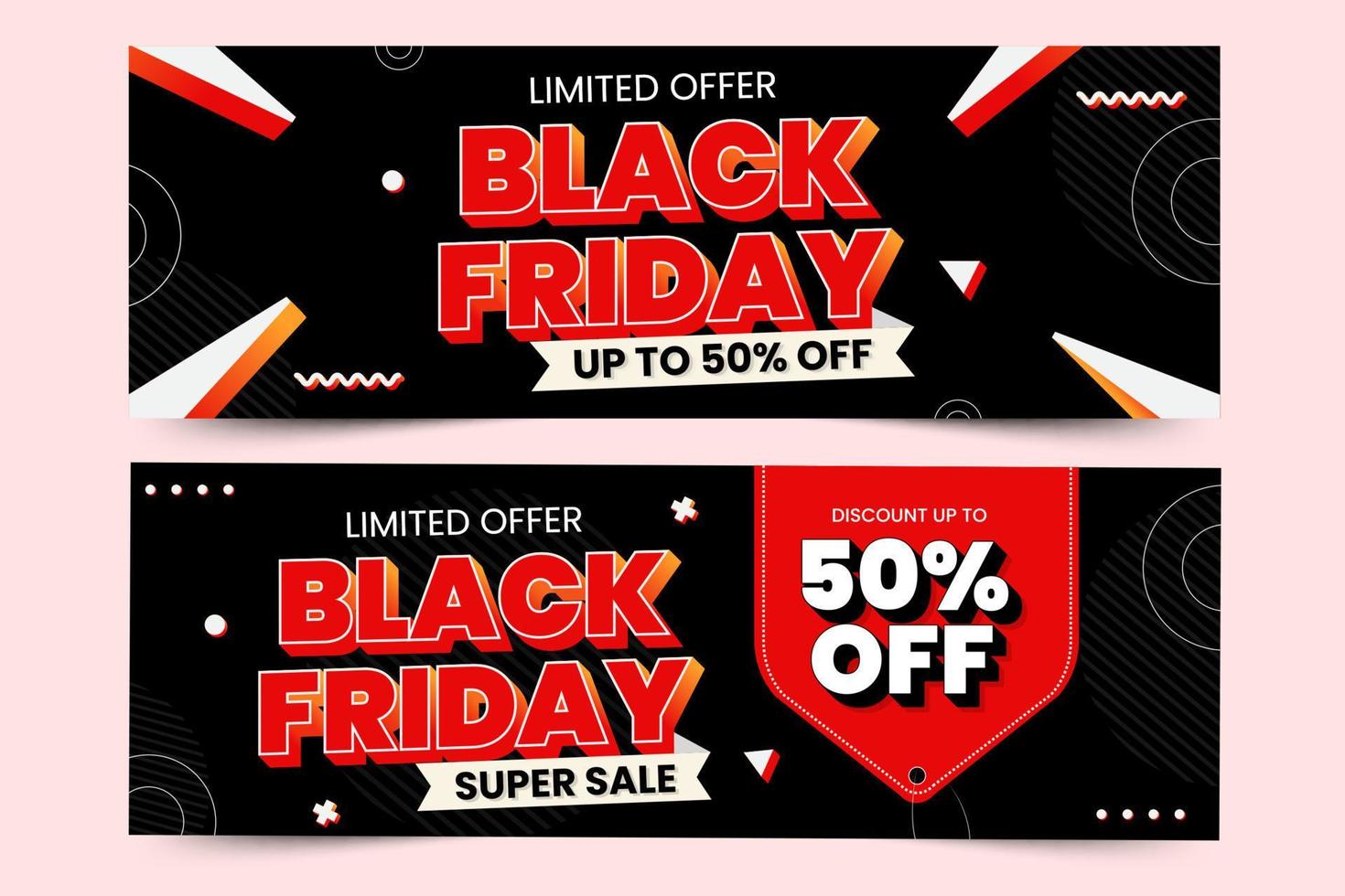 zwarte vrijdag verkoop banner ontwerpsjabloon vector