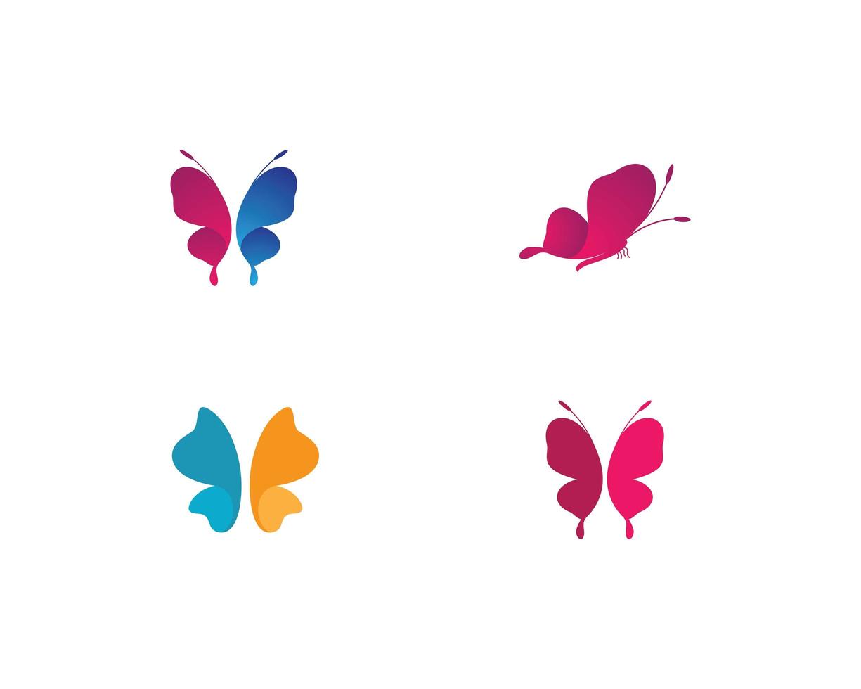 vlinder pictogrammenset ontwerp vector