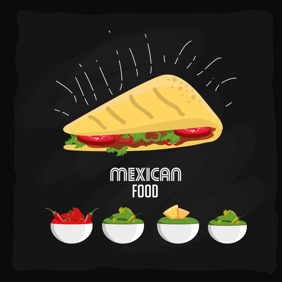 Mexicaans eten ontwerp vector