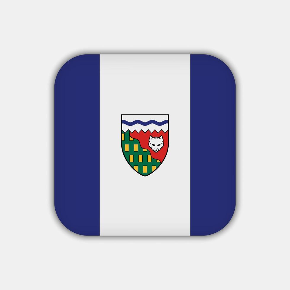 Noord West territoria vlag, provincie van Canada. vector illustratie.