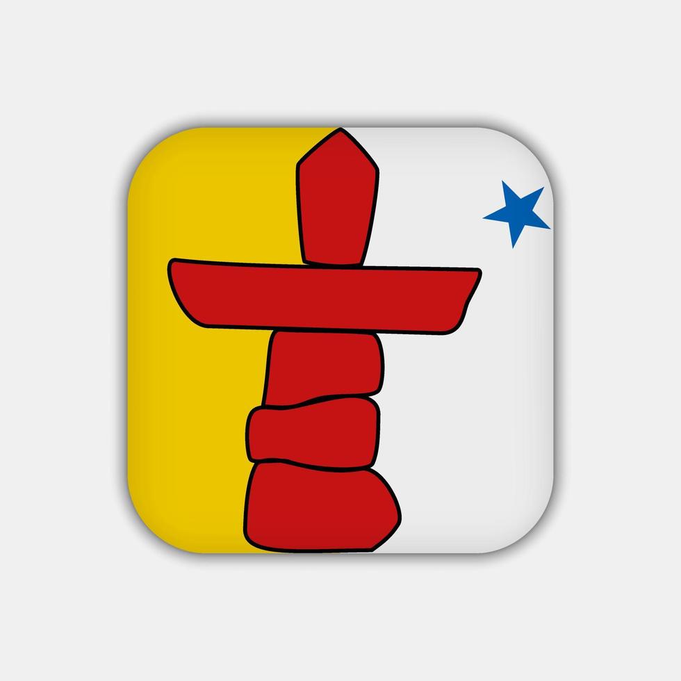 nunavut vlag, provincie van Canada. vector illustratie.