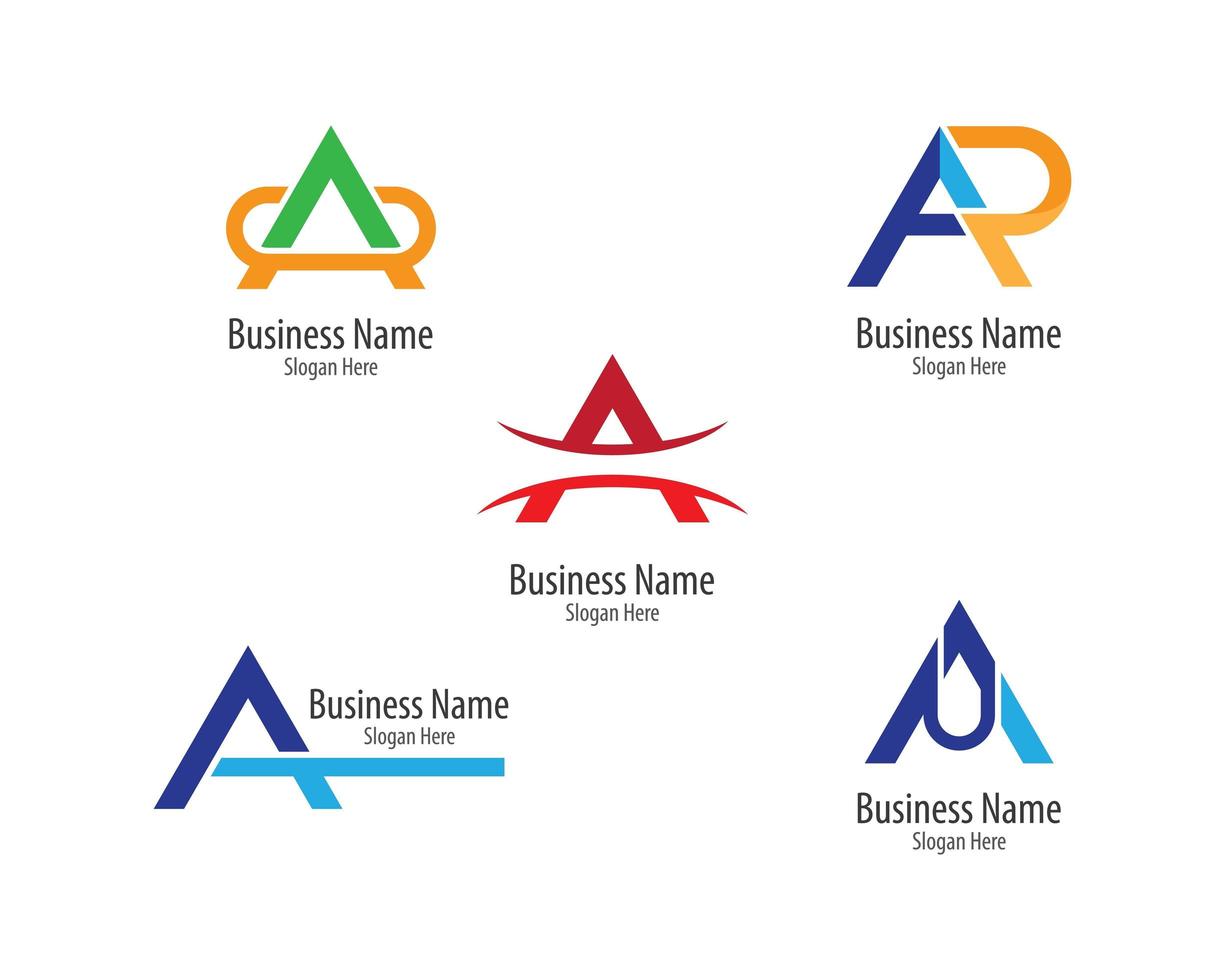 een brief logo set vector