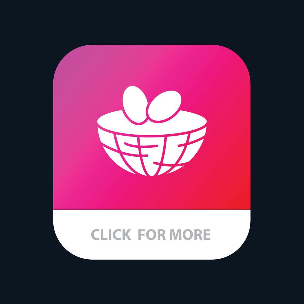 eieren Pasen ei voorjaar mobiel app knop android en iOS glyph versie vector