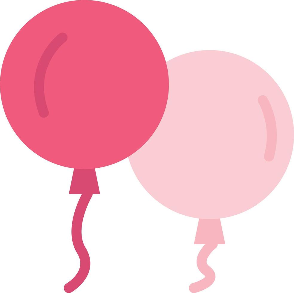 ballonnen vlieg voorjaar vlak kleur icoon vector icoon banier sjabloon