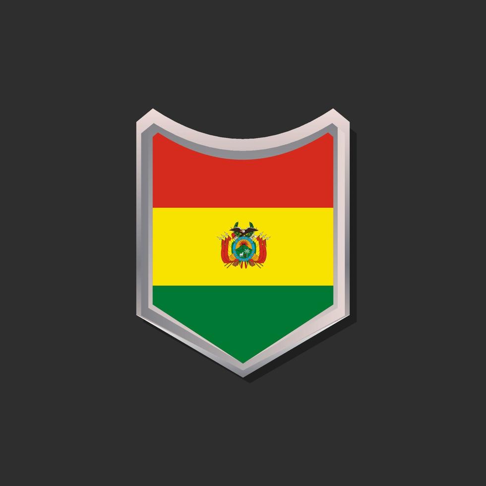 illustratie van Bolivia vlag sjabloon vector