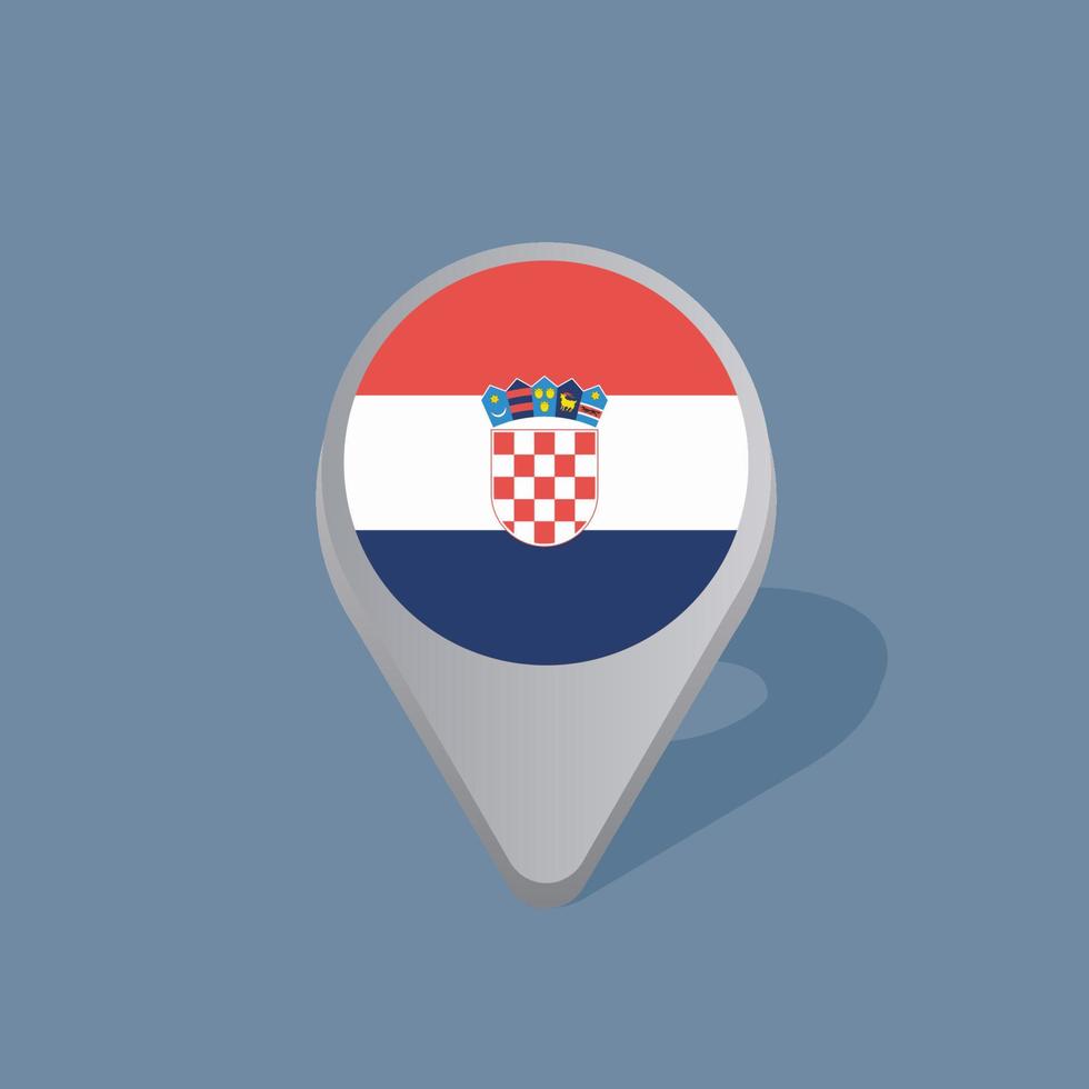 illustratie van Kroatië vlag sjabloon vector