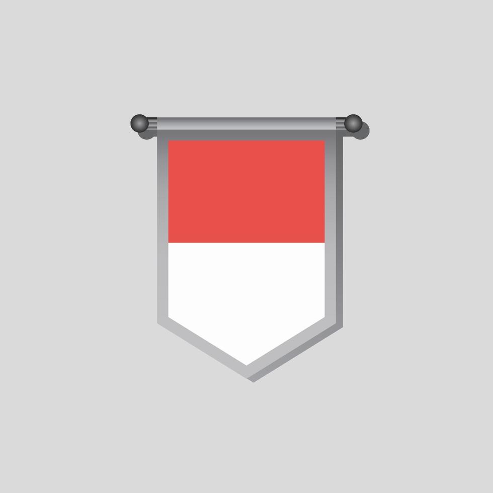 illustratie van Monaco vlag sjabloon vector