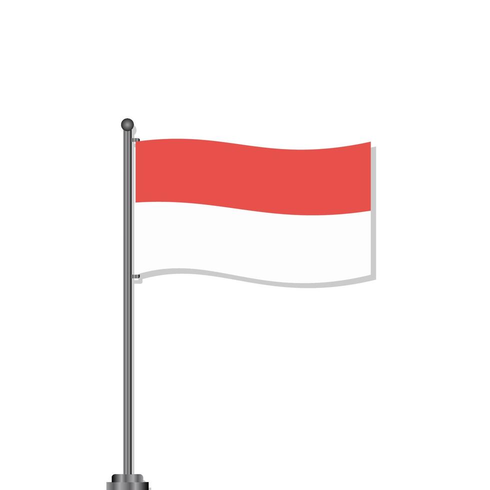 illustratie van Monaco vlag sjabloon vector