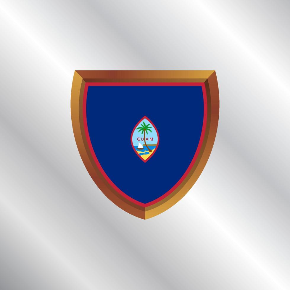 illustratie van guam vlag sjabloon vector