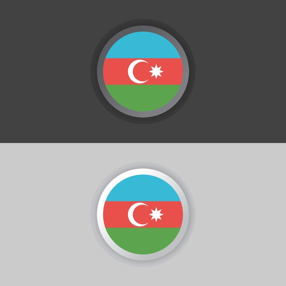 illustratie van Azerbeidzjan vlag sjabloon vector