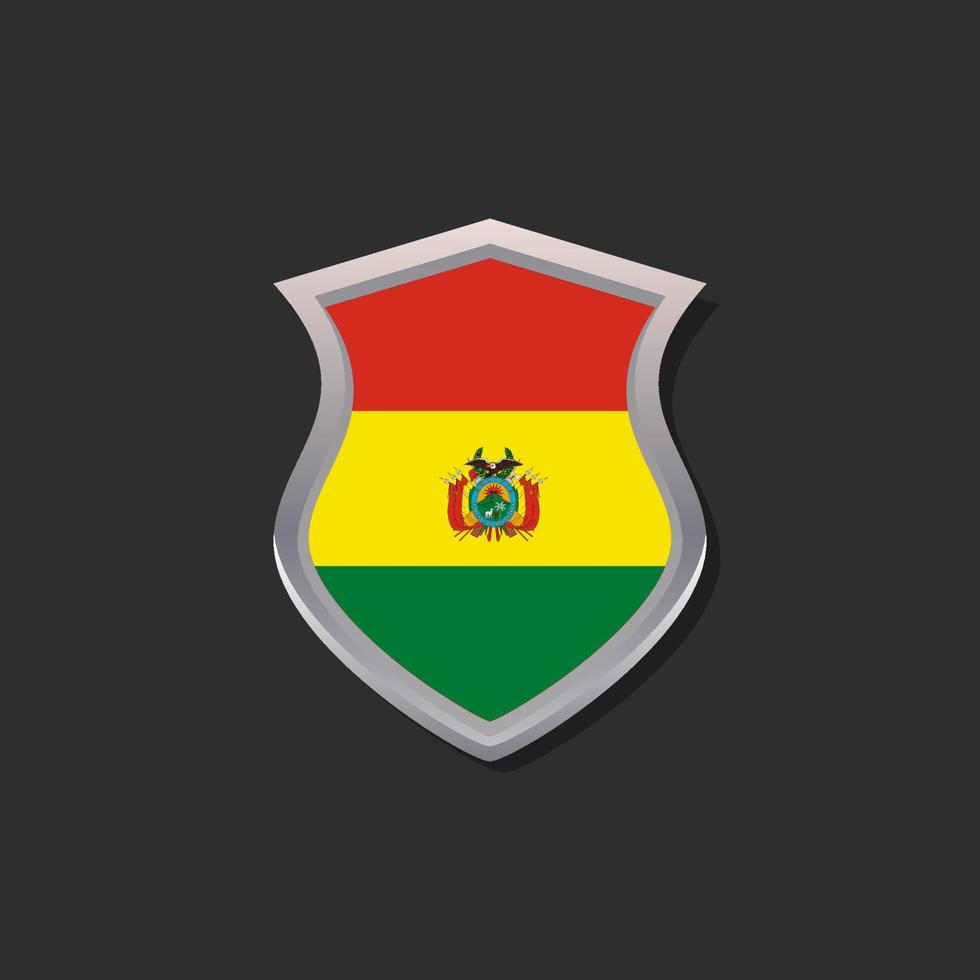 illustratie van Bolivia vlag sjabloon vector