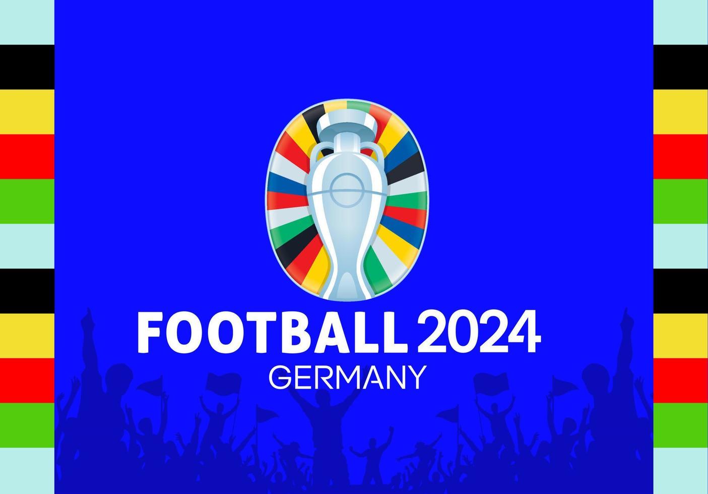 euro Amerikaans voetbal kop 2024 in Duitsland vector