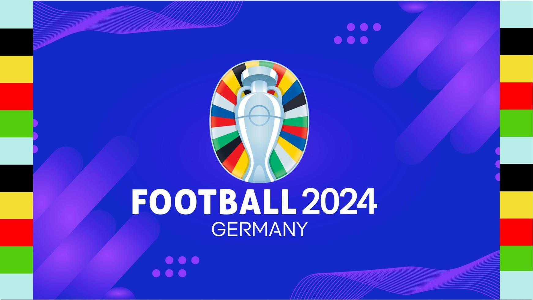 euro Amerikaans voetbal kop 2024 in Duitsland vector