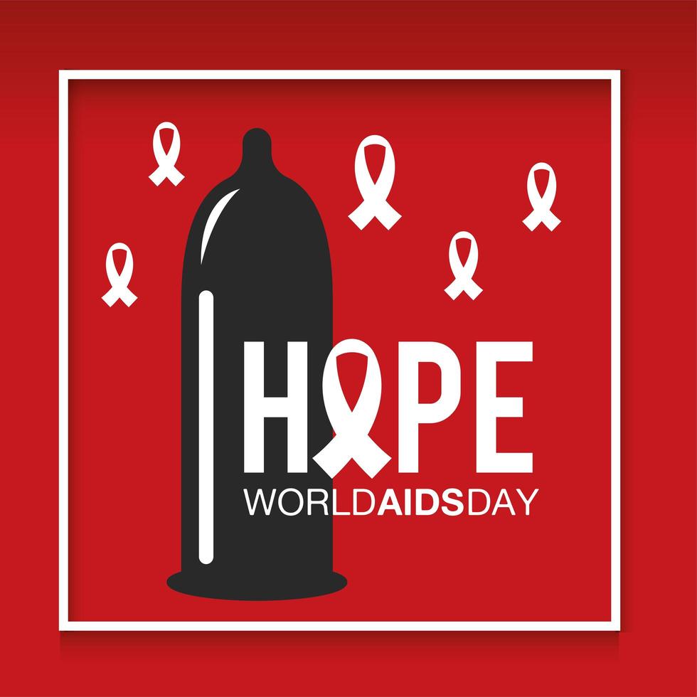 wereld aids dag preventie banner vector