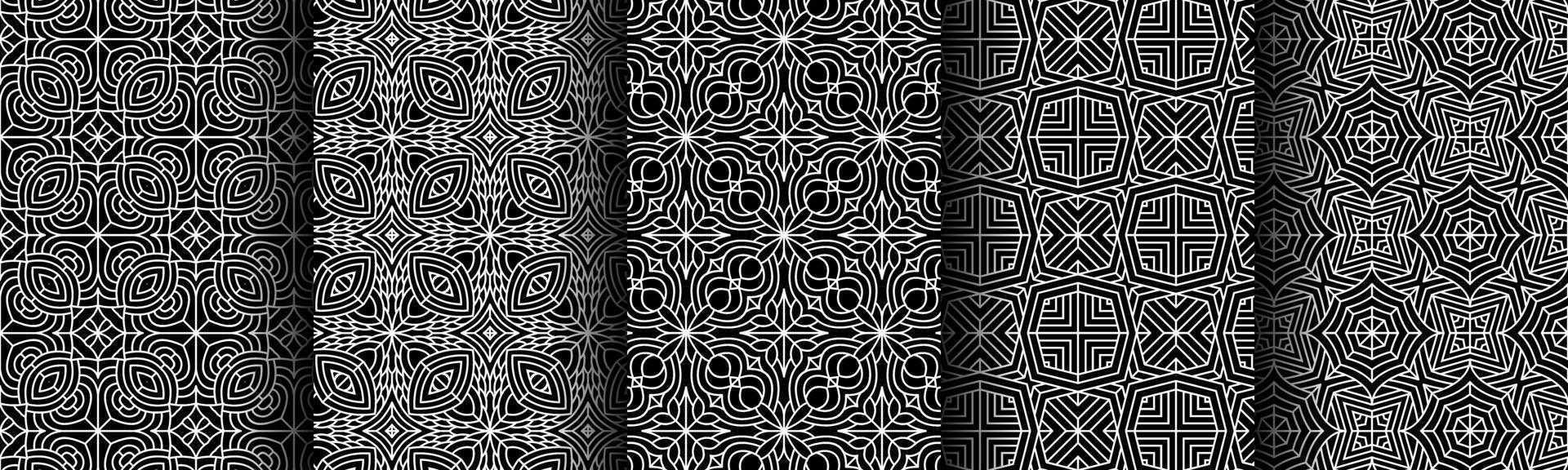 modern zwart en wit meetkundig patroon verzameling bundel vector