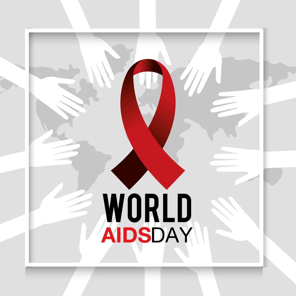 wereld aids dag preventie banner vector