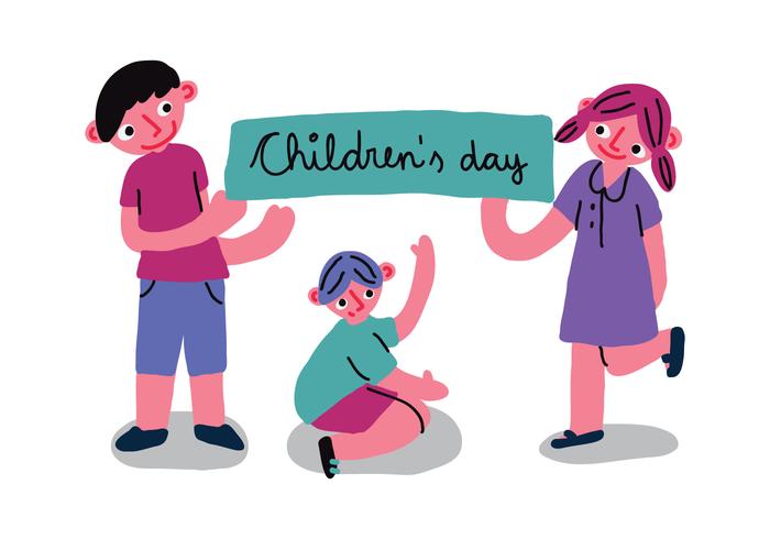 Kinderdag Banner Vector