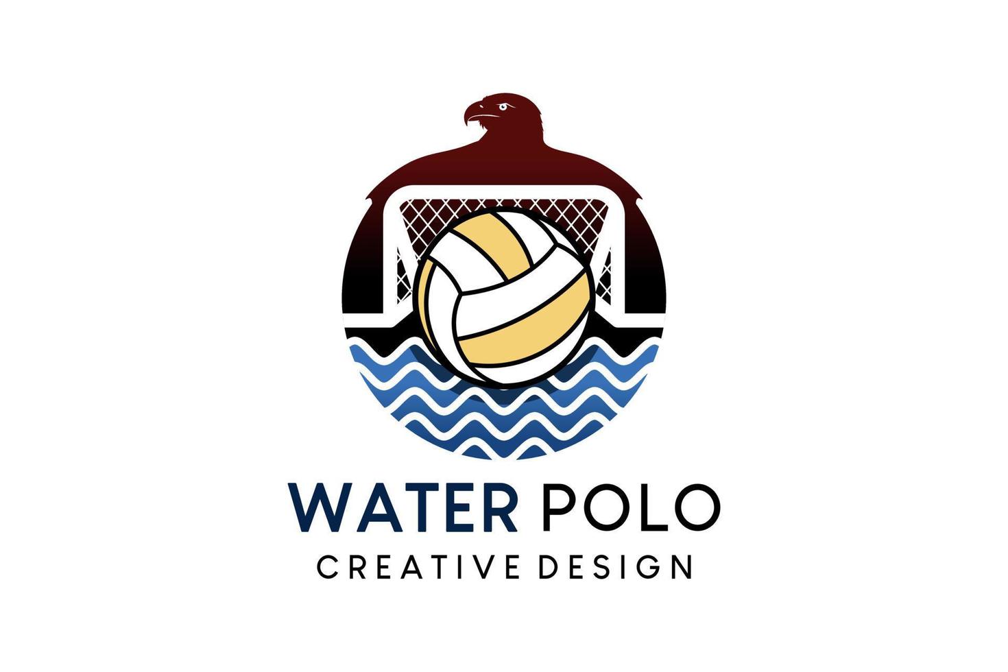 water polo vector illustratie logo ontwerp met creatief concept