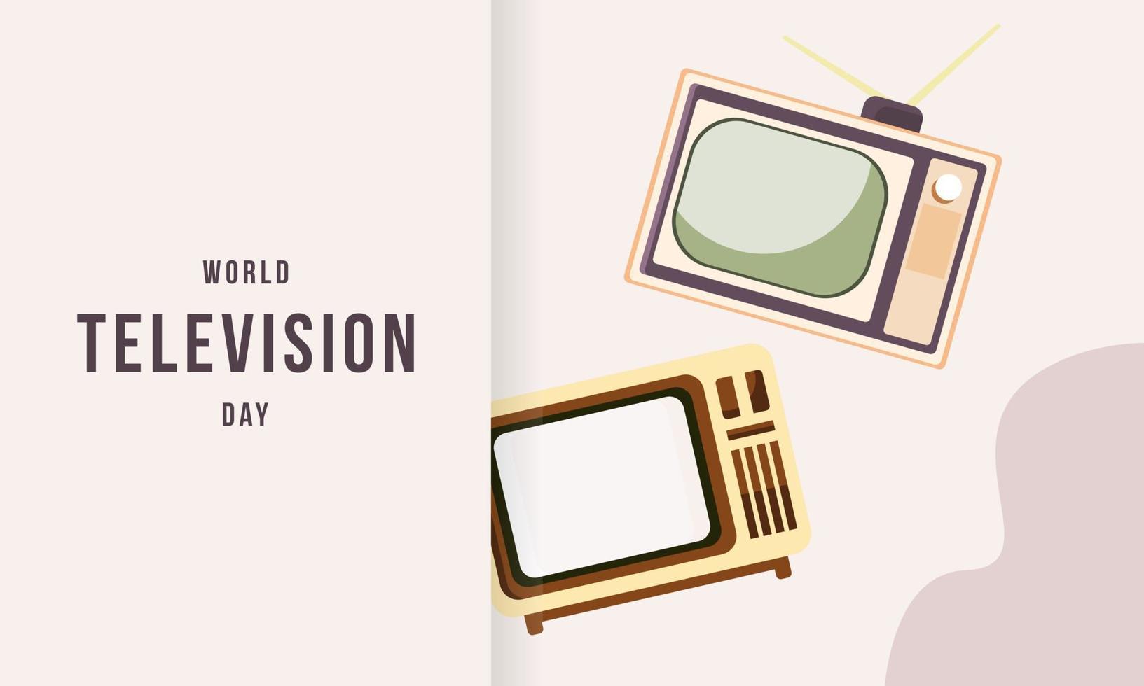 wijnoogst televisie tekenfilm illustratie. wereld televisie dag illustratie vector