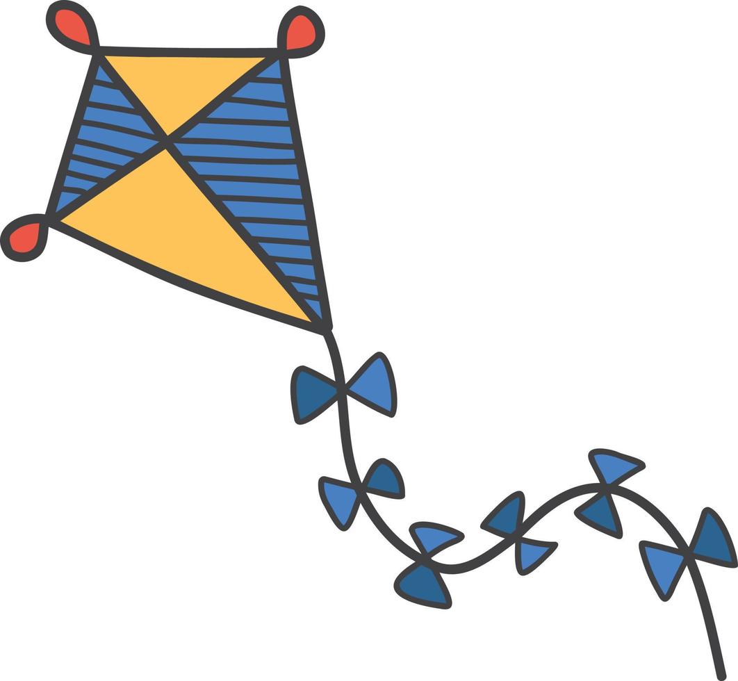 hand- getrokken vlieger illustratie vector