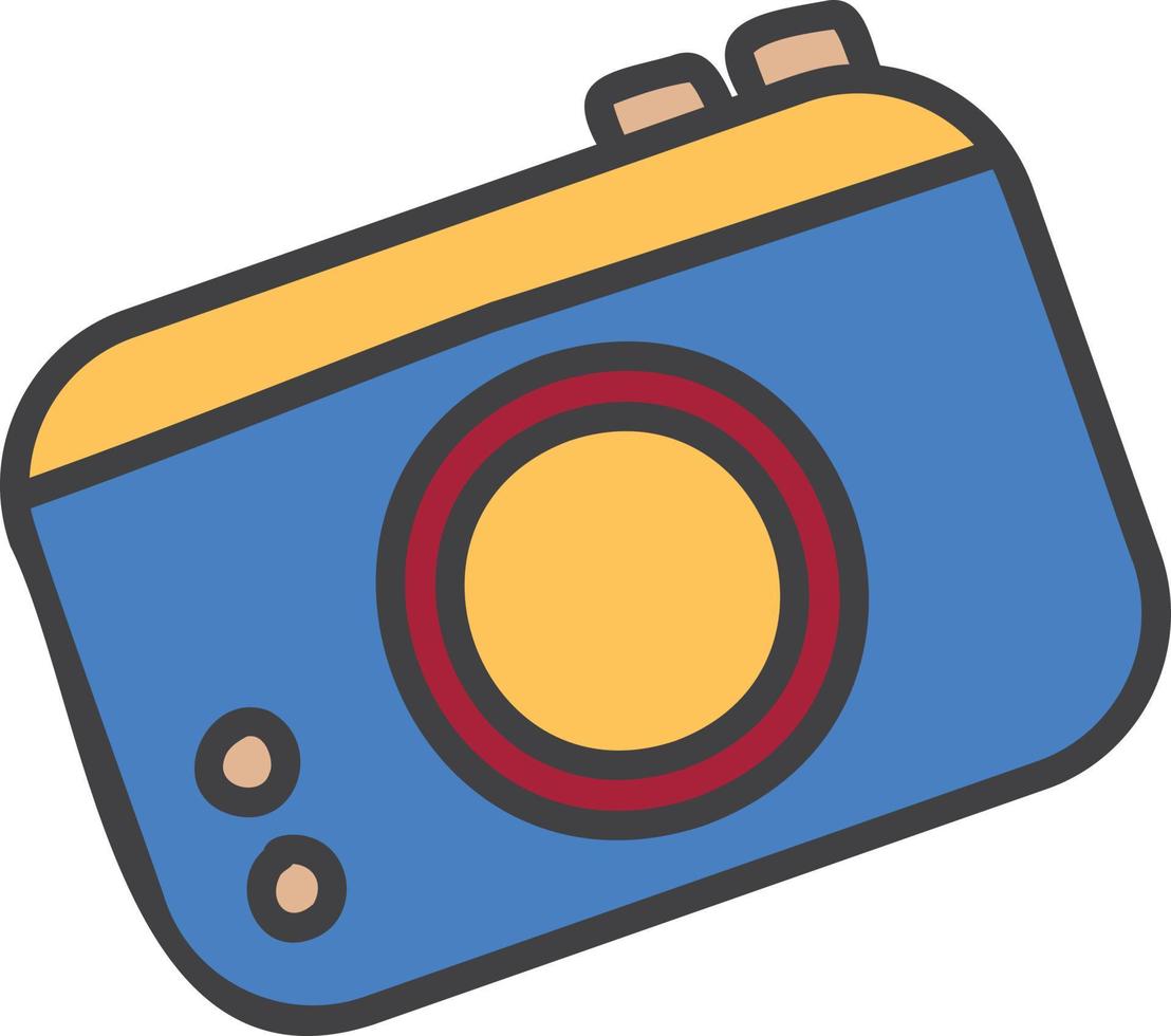 hand- getrokken wijnoogst camera illustratie vector