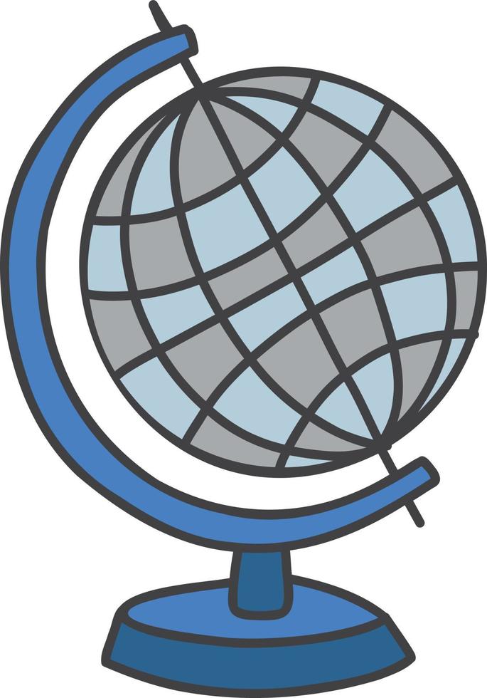 hand- getrokken wereldbol model- illustratie vector